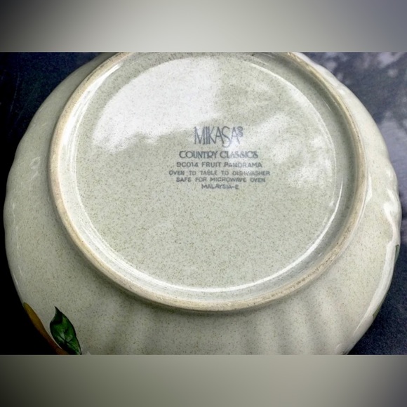 Vintage Retired MIKASA Country Classics Dc014 FRUIT PANORAMA 7.75" Serving Bowl - Picture 10 of 10